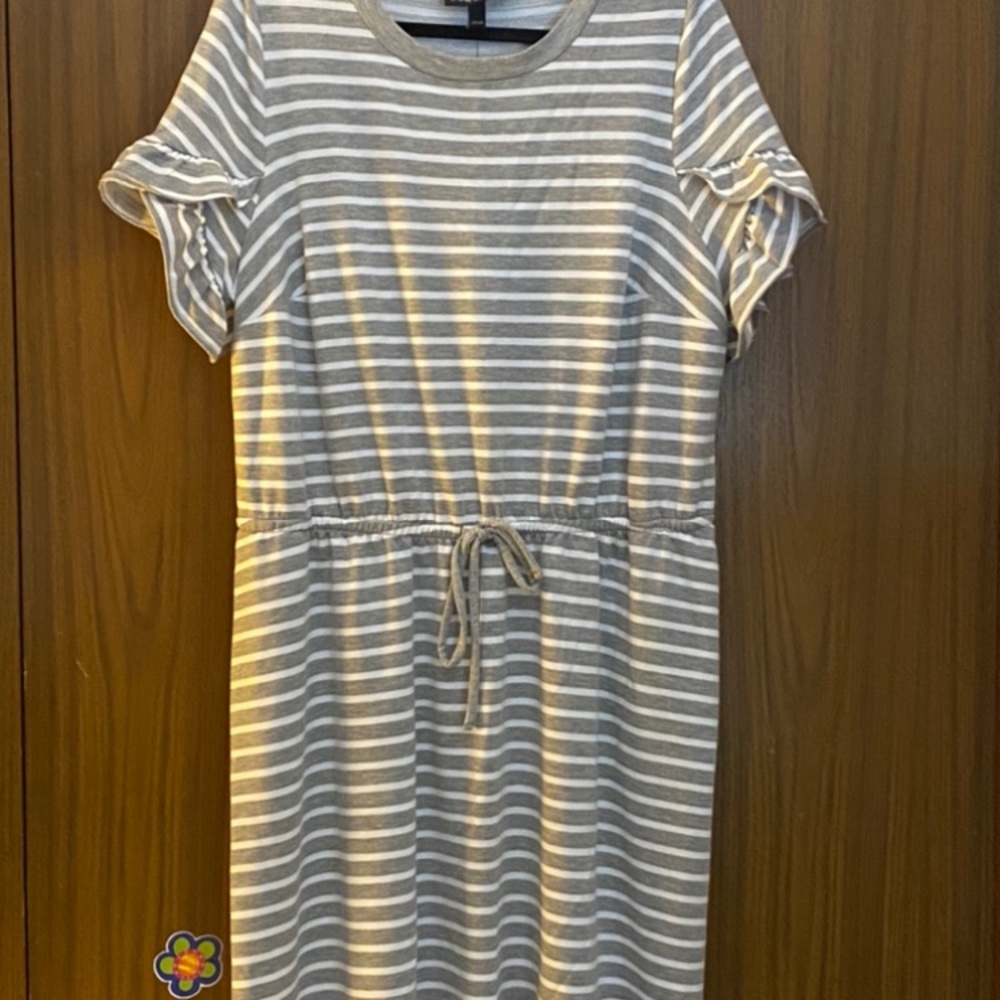 Striped Above the Knee Dress